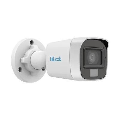 Camera supraveghere exterior cu iluminare duala Hikvision HiLook Smart Hybrid Light THC-B129-LPS, 2 MP, 2.8 mm, IR/lumina alba 20 m, microfon