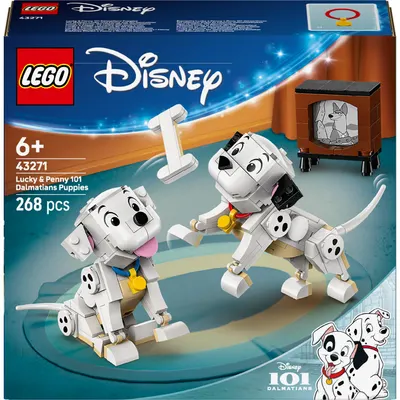 Constructor LEGO Disney - Căței din „101 Dalmațieni”: Lucky și Penny (43271)