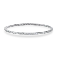 Bratara fixa din aur alb cu diamante baguette de 0.88ct