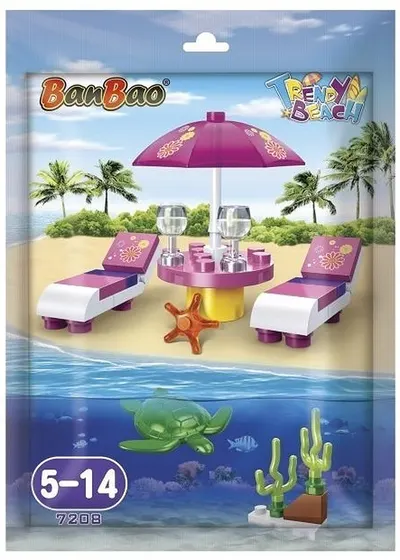 Mini set de construcții BanBao - Plajă, 34 piese