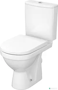 Set vas WC compact Cersanit Zip 779 SimpleOn K121-010, rezervor 3 5 litri, capac Soft Close, evacuare orizontala