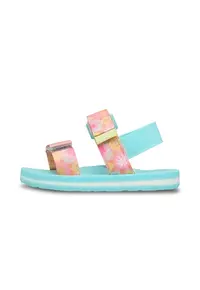 Sandale cu banda dubla cu velcro TW Roxy Cage - Galben/Albastru aquamarin/Roz