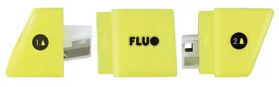 Radiera cu ascutitoare Milan - Fluo, sortiment