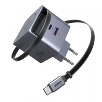 Incarcator Retea Cu Cablu USB-C UGREEN X614, 45W, 3A, 1 x USB-A - 1 x USB-C, Gri