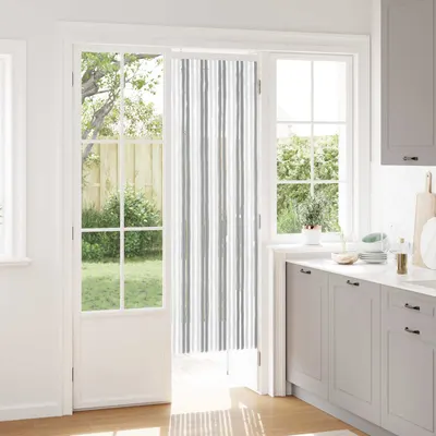 vidaXL Perdea pentru insecte din chenille Gri și alb 56 x 185 cm
