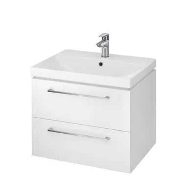 Masca chiuveta baie Cersanit set 836 Gala City 60 cm alb (baza+lavoar) DSM S801-166-DS
