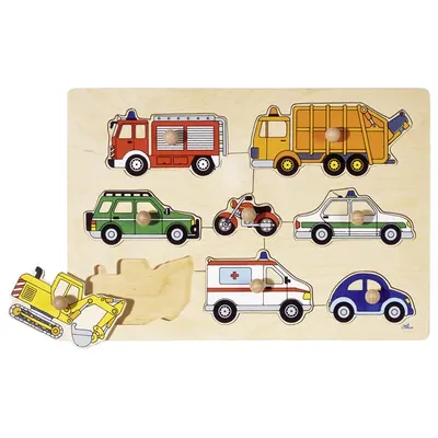 Puzzle încastrat din lemn cu 8 piese