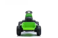 Tractor electric cu remorca pentru copii Nichiduta XXL Green, Acumulator 6V4Ah, Motor 22w, Roti late si rezistente, Remorca detasabila, Pornire la buton, Sarcina maxima admisa 25 kg