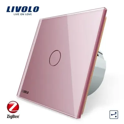 Intrerupator simplu cap scara / cruce ZigBee Roz