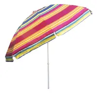 Umbrela Protectie Solara, Diametru 3 m, cu Inclinare si Cosulet, Structura Metalica, Roz / Verde