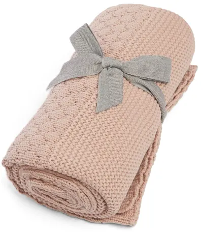 Pătură tricotată Mamas & Papas - Bubble Pink, 70 х 90 cm