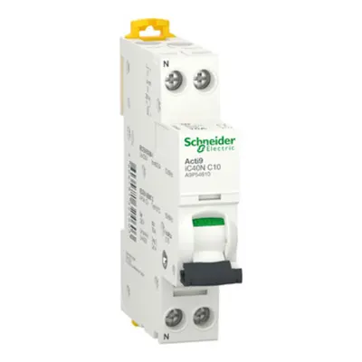 Acti9, iC40N Intreruptor automat 1P+N C 10A 6kA/10kA