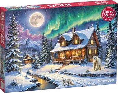 Puzzle Cherry Pazzi din 1000 piese - Aurora Boreală