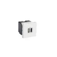 1 USB Type-A + 1 USB Type-C charging priza Arteor 3 A / 15 W 230 V - 5 V= - 2 module - alb