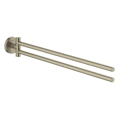 Suport prosop Grohe Essentials 40371EN1, 449 mm, 2 brate, pivotant, fixare ascunsa, mat, Nickel