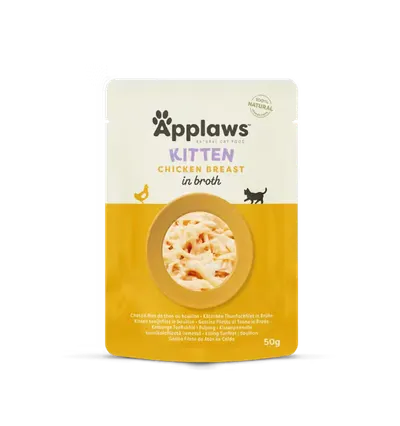 Applaws Kitten Chicken Breast in Broth, plic, 50 g