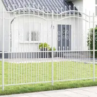 vidaXL Gard de Grădină KAMPEN 240 x 228 cm Oțel vopsit în pulbere Alb