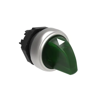 Selector luminos Ø22MM PLATINUM SERIES, 3 Pozitii, 1 - 0 - 2. GREEN