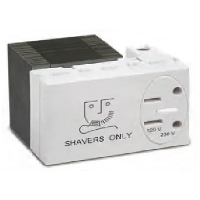Priza aparat ras, 2P 127V si 230V~, 20VA, 3 module, alb