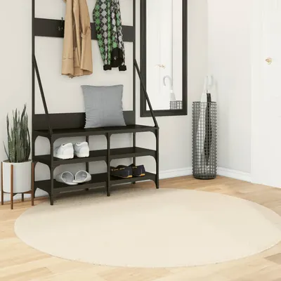 vidaXL Covor HUARTE, fir scurt, moale și lavabil, crem, Ø 160 cm