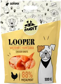 Recompense pentru caini Mr. Bandit LOOPER, pui, 500g
