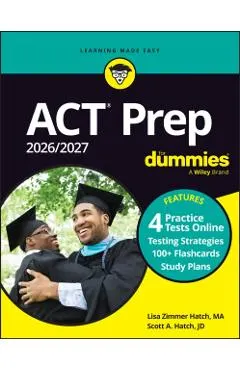 ACT Prep 2026/2027 for Dummies: Book + 4 Practicetests & 100+ Flashcards Online