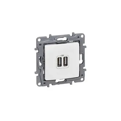Double USB charging priza Niloé - alb