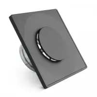 Anemostat patrat negru - fi125 - Modern