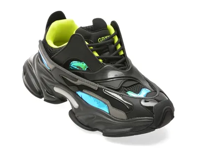 Pantofi sport GRYXX negri, 25080, din material textil