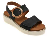 Sandale ARA bleumarin, 33505, din piele intoarsa