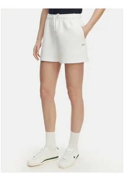 Pantaloni sport dama - alb - bumbac-poliamida - set de primavara-vara