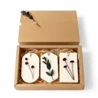 Set cadou BOTANICA – 3 odorizante dulap din ceară de soia, plante uscate - Zambilă & Iasomie