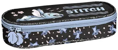 Penar oval pentru școală Paso Stitch - Sky Blue, Cu 1 fermoar