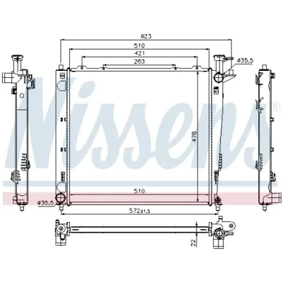 Radiator, racire motor NISSENS 66782