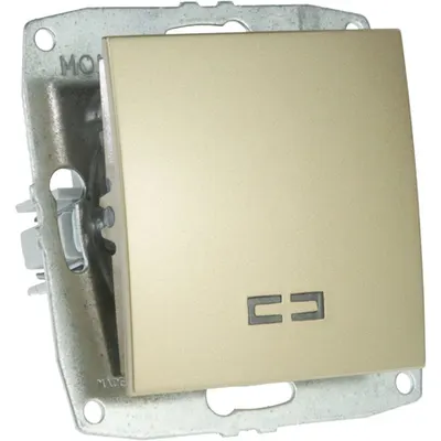 Mecanism Intrerupator simplu cu LED, ingropat/ST, TITANIUM