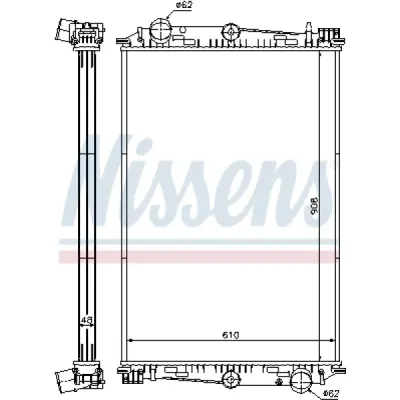 Radiator, racire motor NISSENS 614270