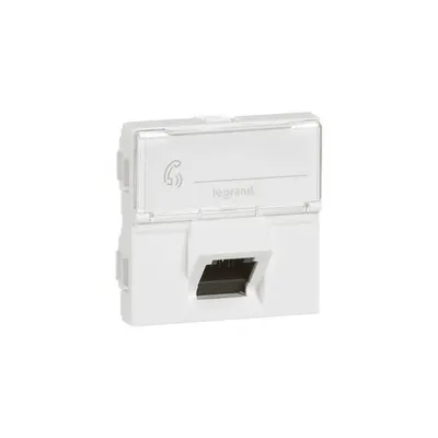 RJ 45 priza Mosaic - category 6 STP - 45° - 2 module - alb