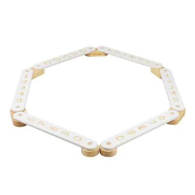 Cale senzorială albă din lemn de pin 10x408x5 cm Montessori – Meowbaby