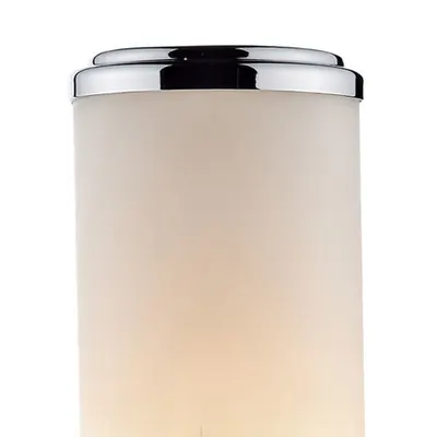 Aplica Century Bathroom Wall Light Polished Chrome Opal Glass IP44