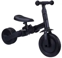 Tricicletă și bicicletă de echilibru 4 în 1 Topmark - Kaya, neagră