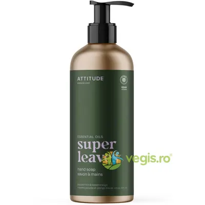 Sapun de Maini cu Menta si Portocala Dulce Super Leaves 473ml