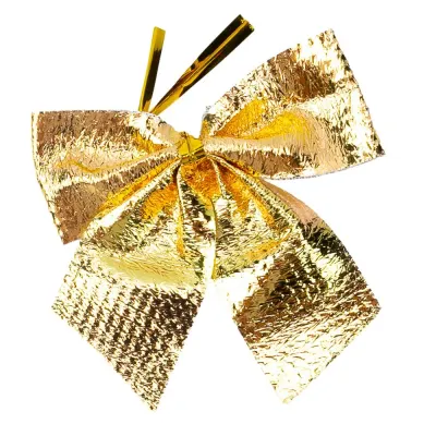 Set fundițe catifea Crăciun (set 12 buc) - Auriu