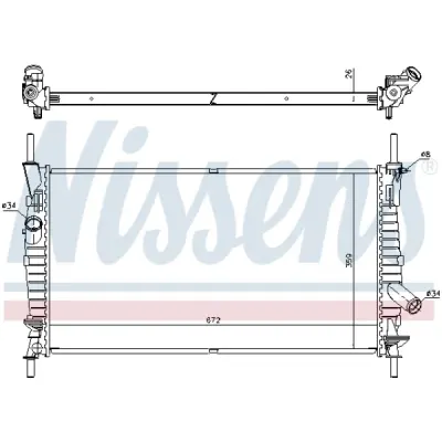 Radiator, racire motor NISSENS 62128