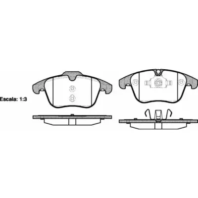 Set placute frana, frana disc REMSA 1219.00