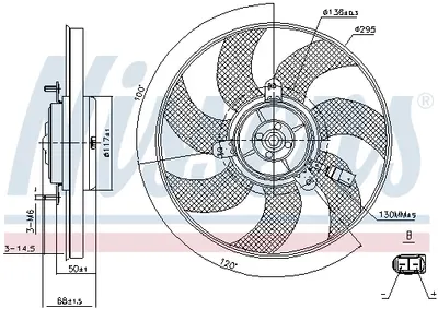 Ventilator Radiator Audi A1, A3, Tt; Seat Altea, Altea Xl, Ibiza Iv, Leon, Toledo Iii; Skoda Octavia Ii, Octavia Iii, Superb Ii, Yeti; Vw Beetle, Caddy Alltrack, Caddy Iii, Caddy Iv, Cc 1.0-3.6 Dupa 2