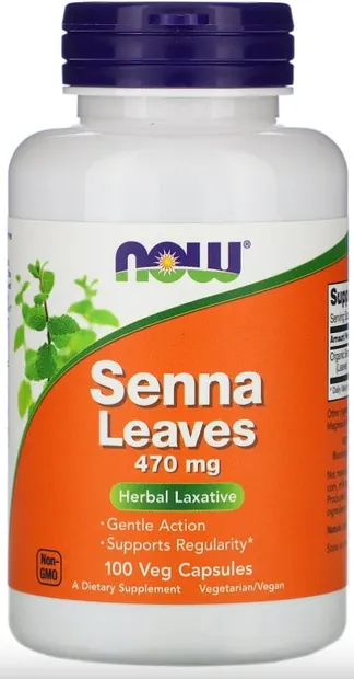Senna Leaves, 100 capsule, Now