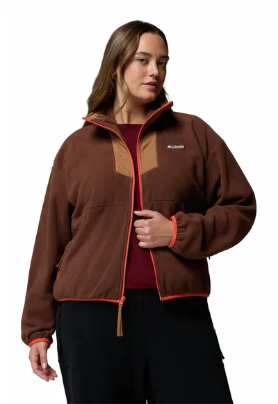 Bluza de trening cu fermoar - pentru trekking Sequoia Grove - Maro inchis/Maro camel