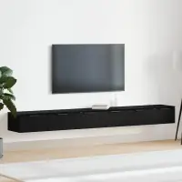 vidaXL Cabinet suspendat 2 buc. Stejar Negru 102 x 30 x 20 cm