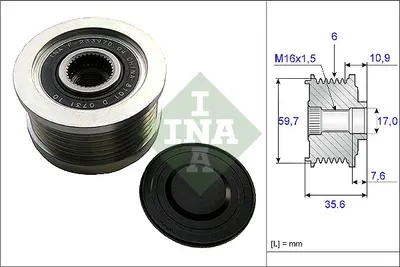 Fulie Alternator Hyundai Elantra, Santa Fe I, Santa Fe Ii, Trajet, Tucson; Kia Carens Ii, Cerato, Sportage 2.0d 2.2d Dupa 2001