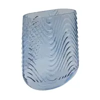 Vază decorativă sticlă albastru 21x17x13 cm